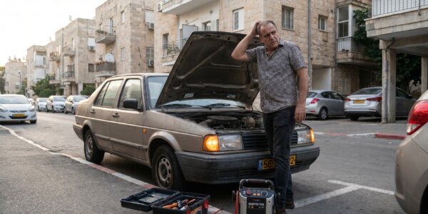 הרכב לא מניע? כך תדעו אם זה בגלל המצבר