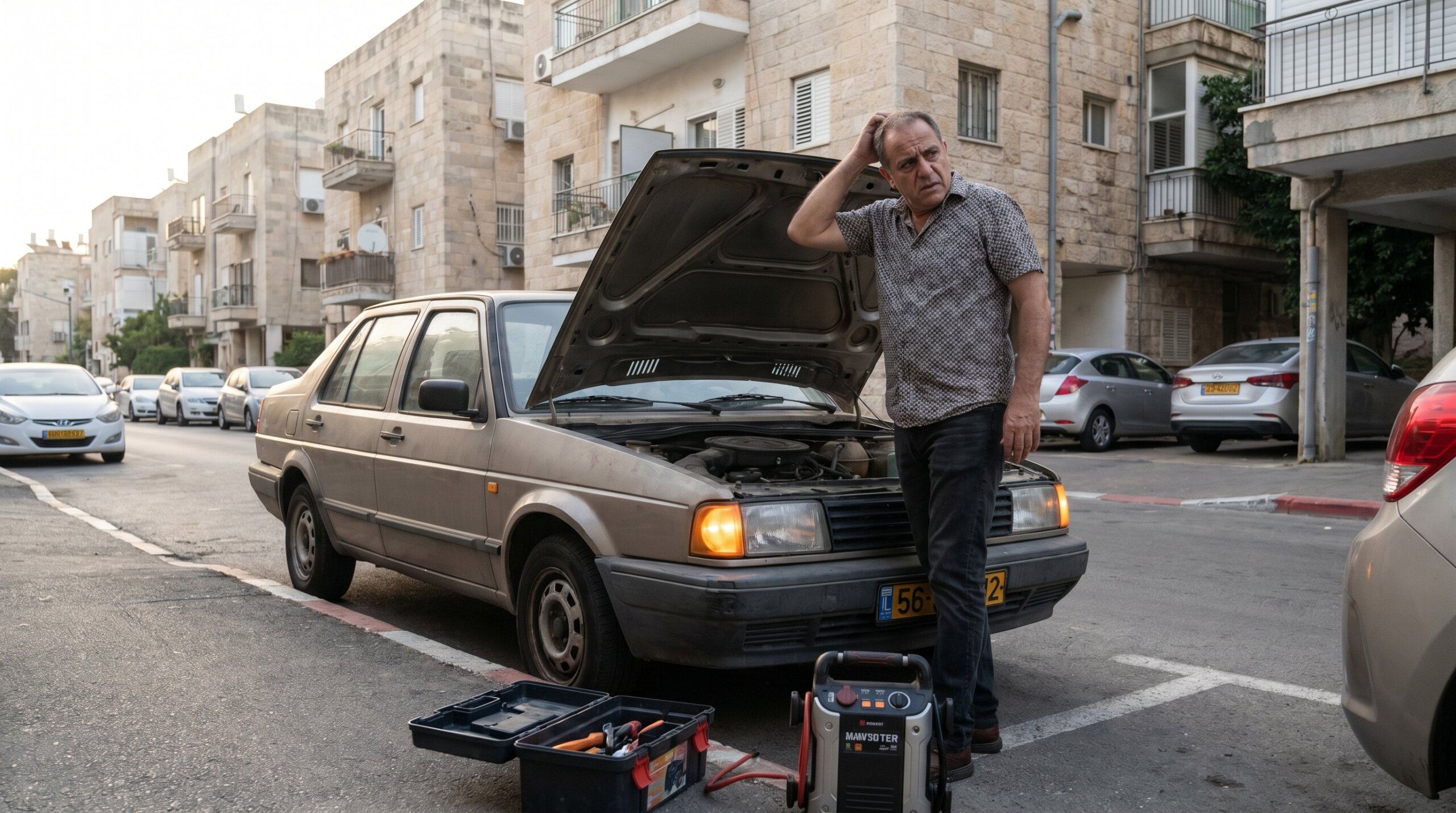 הרכב לא מניע? כך תדעו אם זה בגלל המצבר
